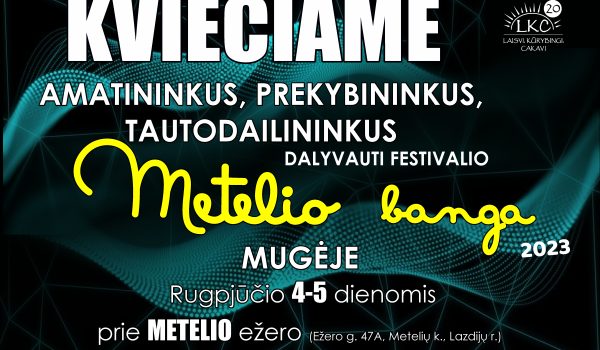 Kviečiame registruotis ir dalyvauti Festivalio METELIO BANGA mugėje